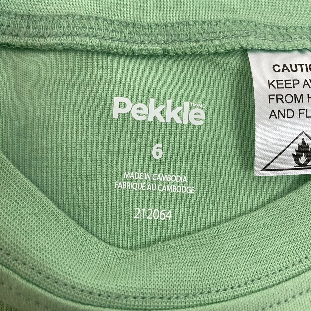 Pekkle Kid's Sleep Set Construction Green - 6 Years SIZE - 6