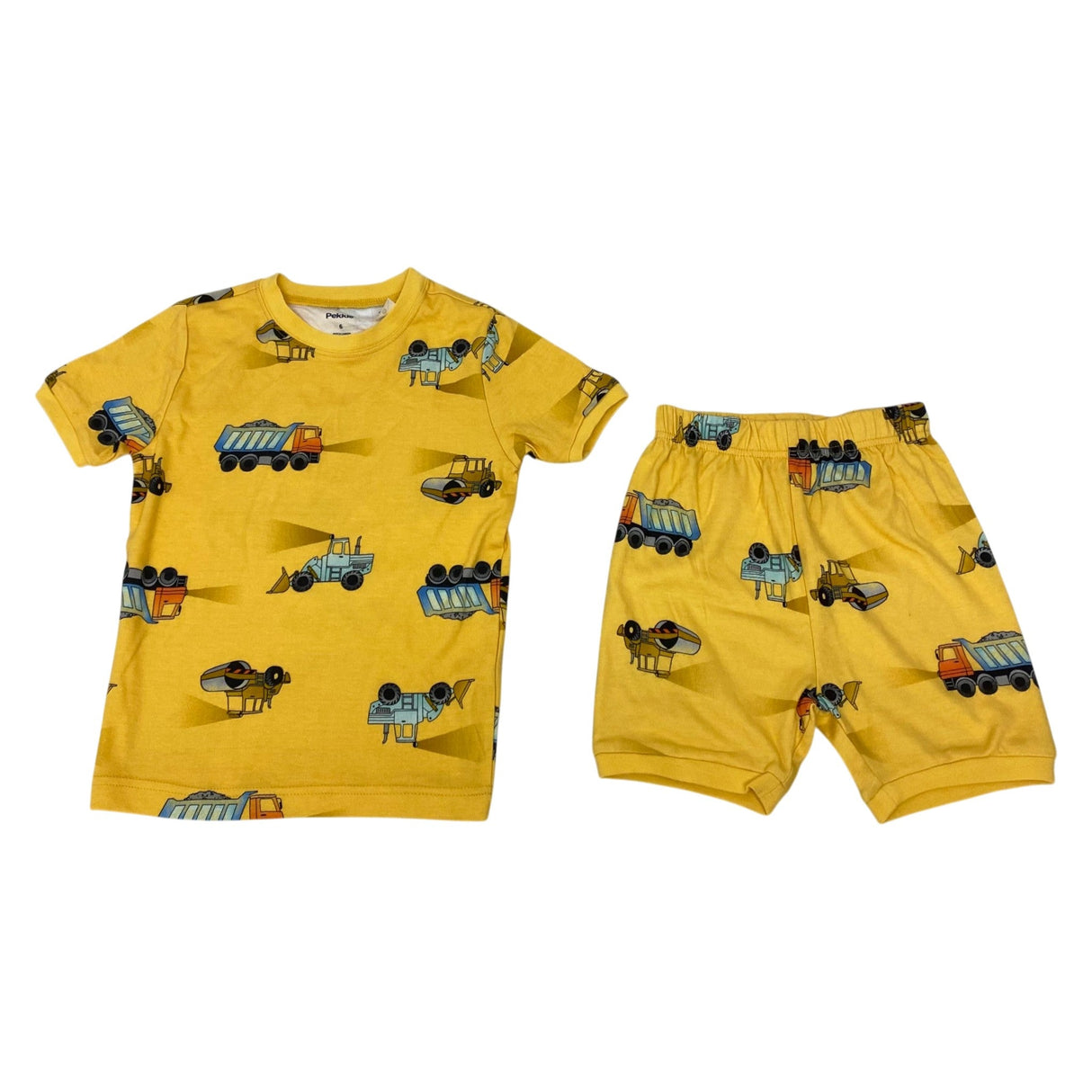 Pekkle Kid's Sleep Set Construction Yellow - 6 Years SIZE - 6
