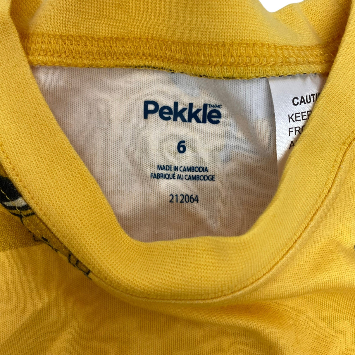 Pekkle Kid's Sleep Set Construction Yellow - 6 Years SIZE - 6