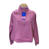 DKNY Women's Half Zip Sweatshirt - Dusty Orchid SIZE - Large