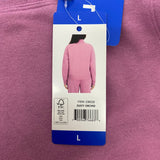 DKNY Women's Half Zip Sweatshirt - Dusty Orchid SIZE - Large