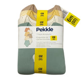 Pekkle Kid's 7 Pack Bodysuit Organic Cotton - Yellow - 6 Months SIZE - 6