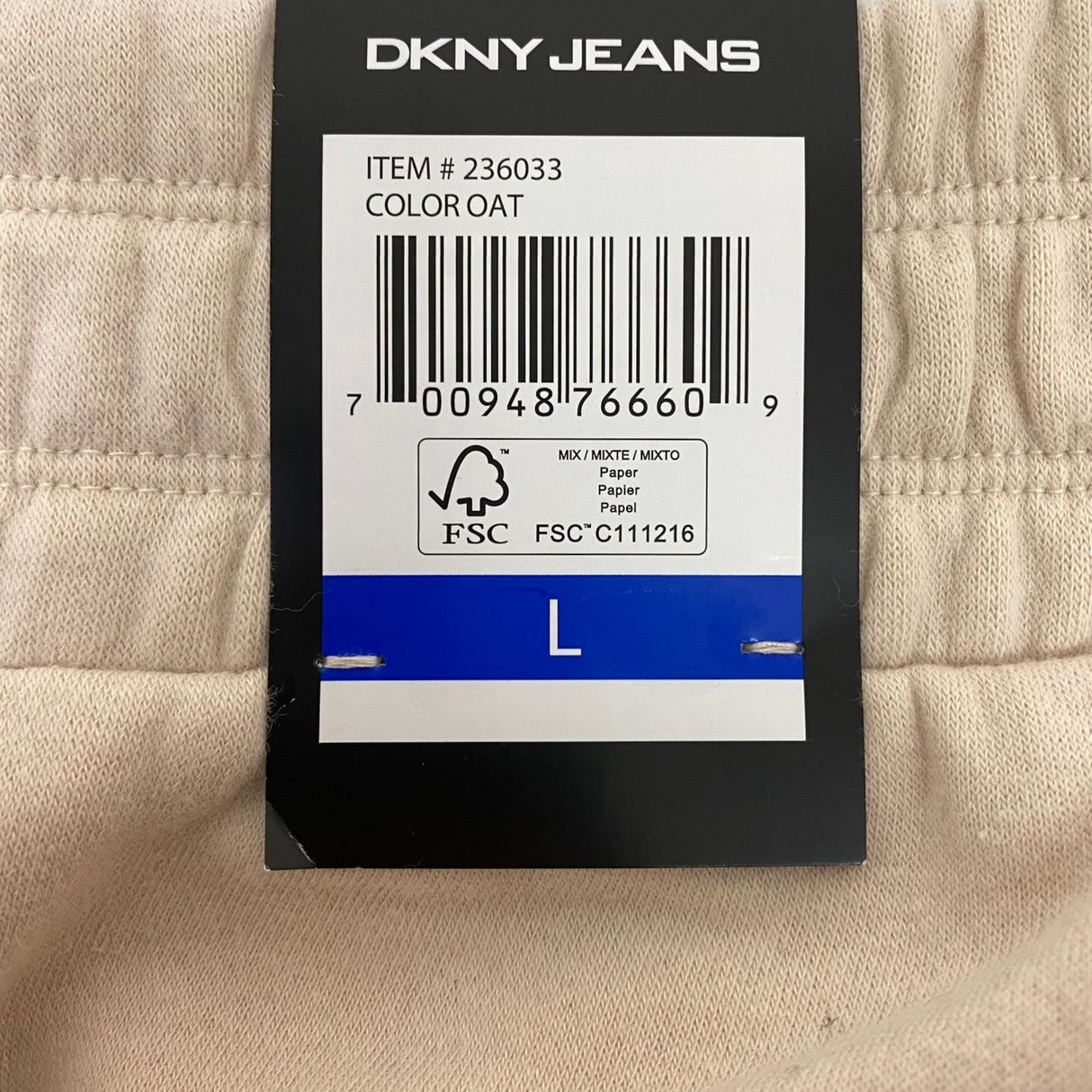 DKNY Women's Fleece Jogger Pants - Oat SIZE - Large