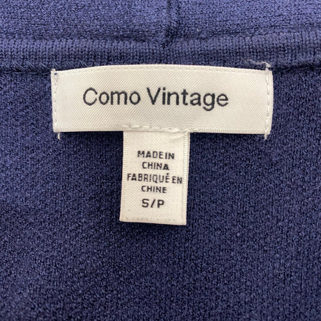 Como Vintage Women's Vintage Cardigan with Belt - Navy Blue