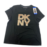 DKNY Women's Sequin Logo T-Shirt SIZE - Large