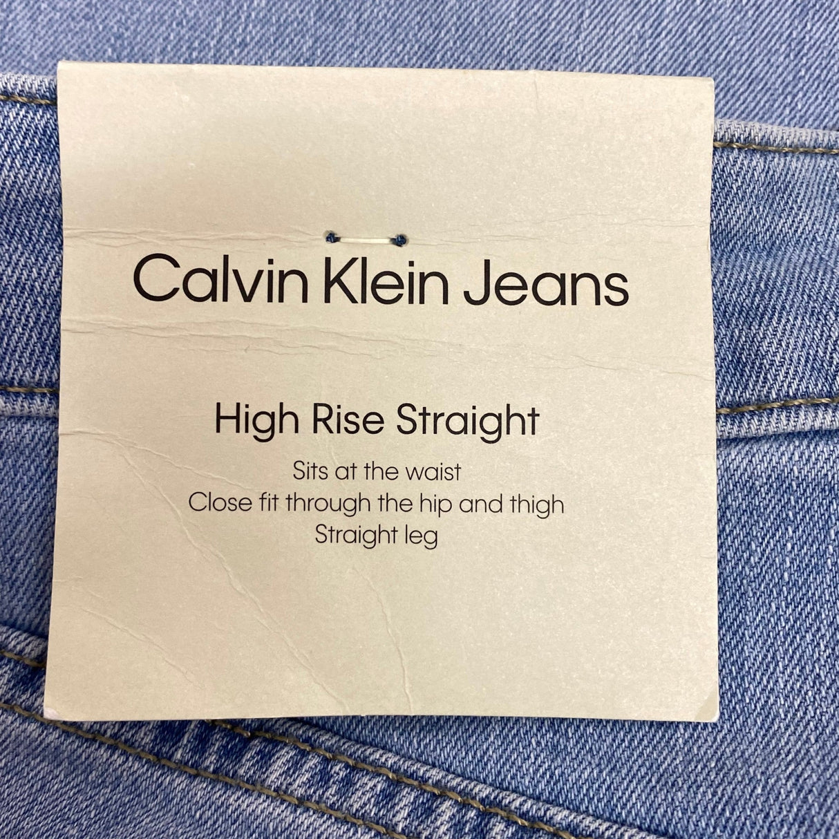 Calvin Klein Women's High Rise Straight Jeans SIZE - 30