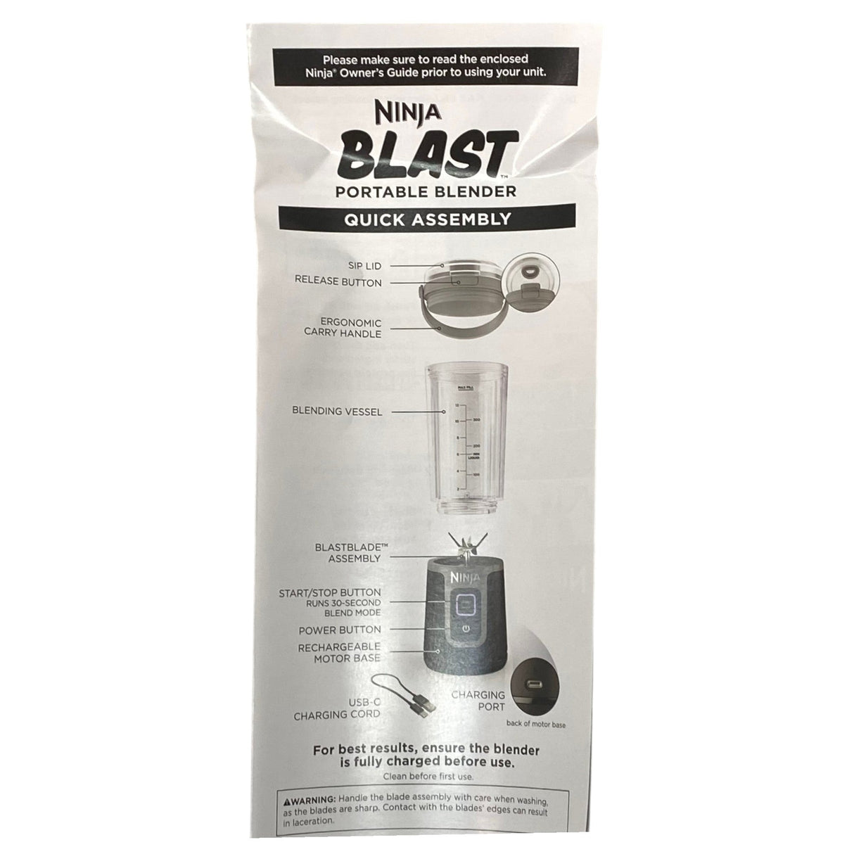 Ninja Blast Portable Blender - Black