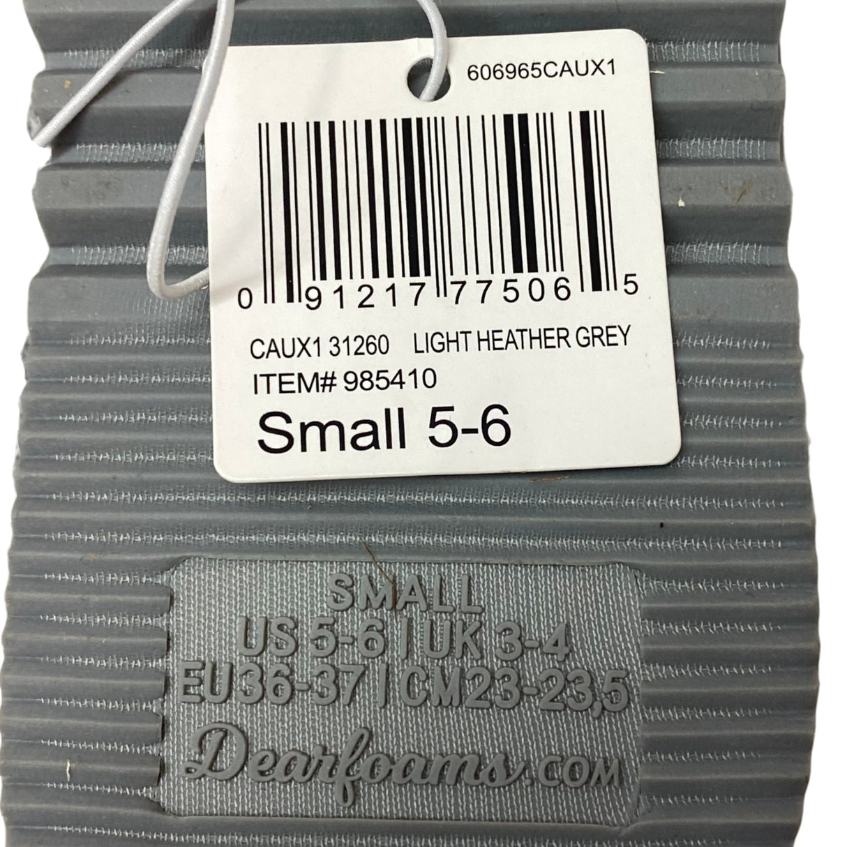 Dearfoam Women's Twill Clog Slipper - Light Heather Grey SIZE - Small