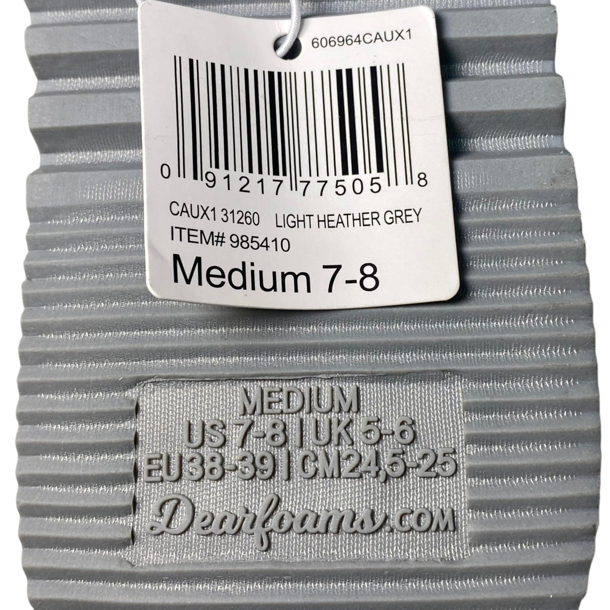 Dearfoam Women's Twill Clog Slipper - Light Heather Grey SIZE - Medium