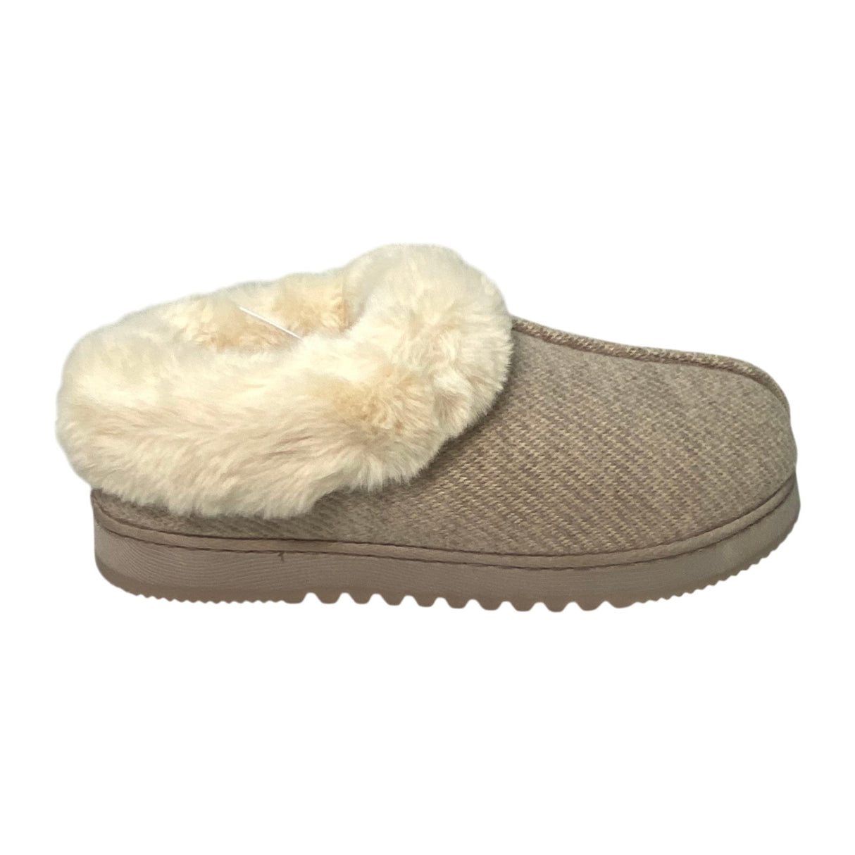 Dearfoam Women's Twill Clog Slipper - Oatmeal Heather SIZE - Small