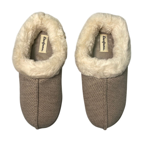 Dearfoam Women's Twill Clog Slipper - Oatmeal Heather SIZE - Medium