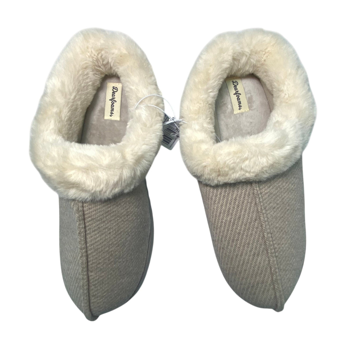 Dearfoam Women's Twill Clog Slipper - Oatmeal Heather SIZE - Extra Large