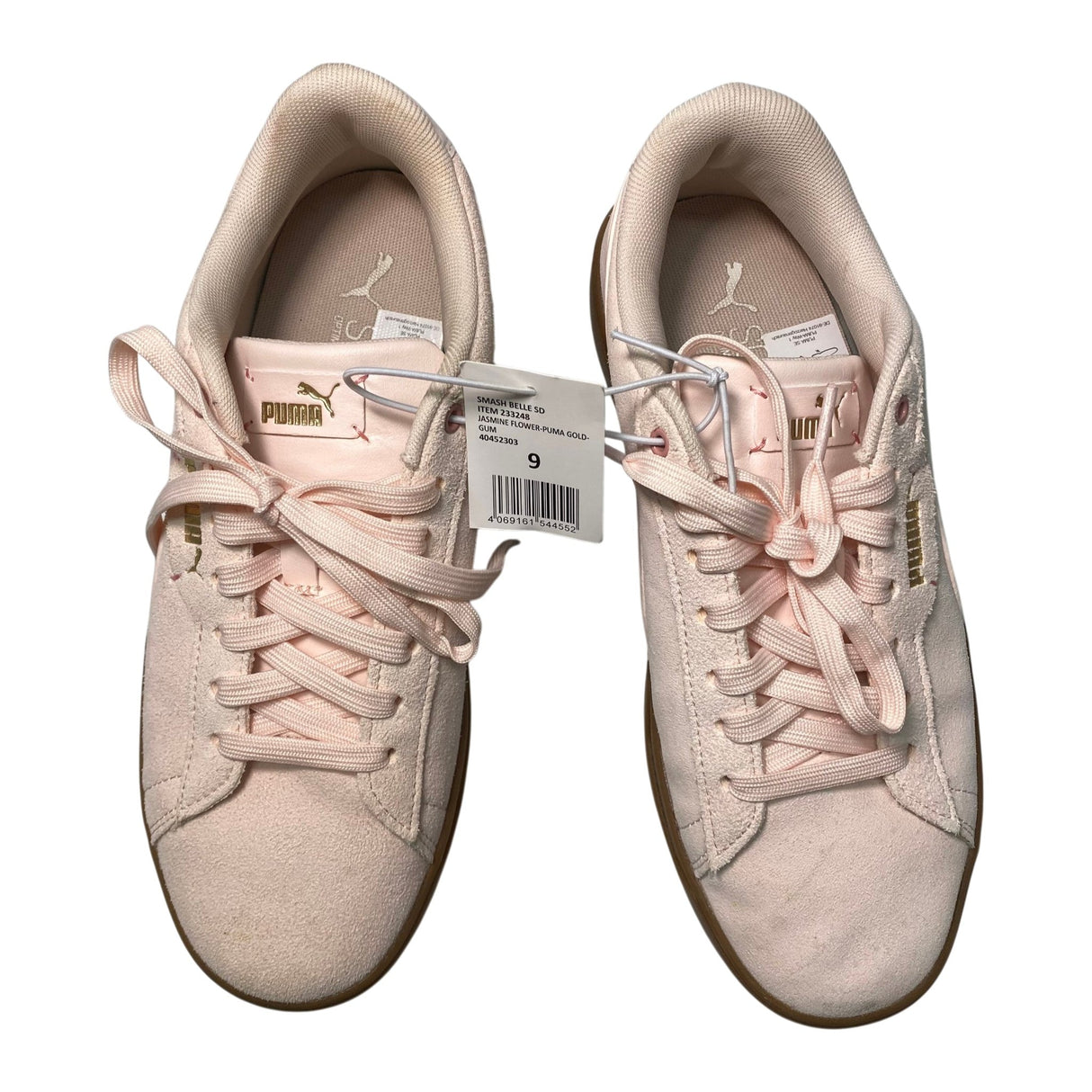 Puma Women's Smashbelle Sneaker - Jasmine Flower with Gold Puma Detail SIZE - 40
