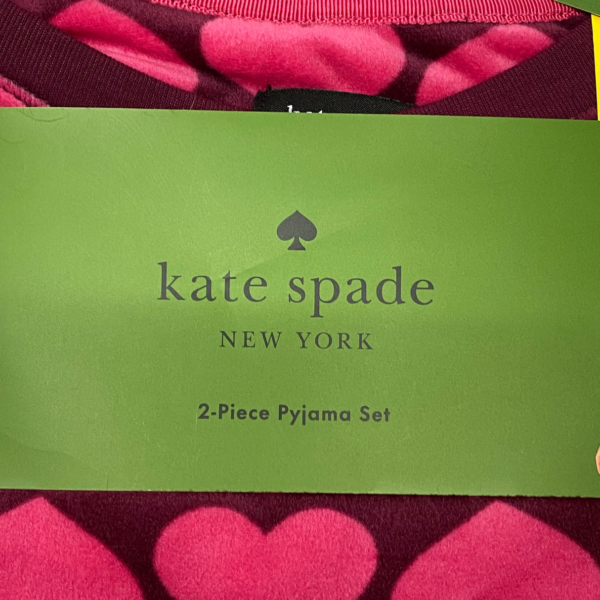 Kate Spade Women's Velour Jogger PJ Set - Hearts SIZE - Small