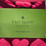 Kate Spade Women's Velour Jogger PJ Set - Hearts SIZE - Small