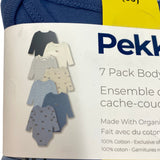 Pekkle Kid's 7 Pack Bodysuit 6 Months SIZE - 6