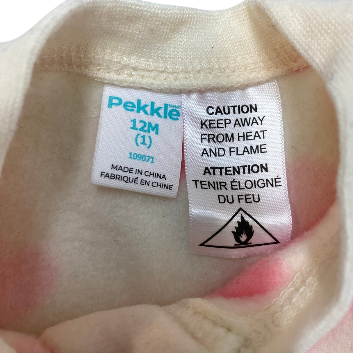 Pekkle Girl's Fleece Sleepsuit - Hearts - 12 Months SIZE - 1
