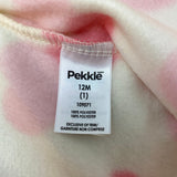 Pekkle Girl's Fleece Sleepsuit - Hearts - 12 Months SIZE - 1