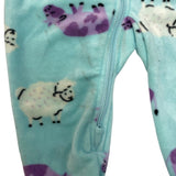 Pekkle Girl's Fleece Sleepsuit - Sheep & Cow - 12 Months SIZE - 1