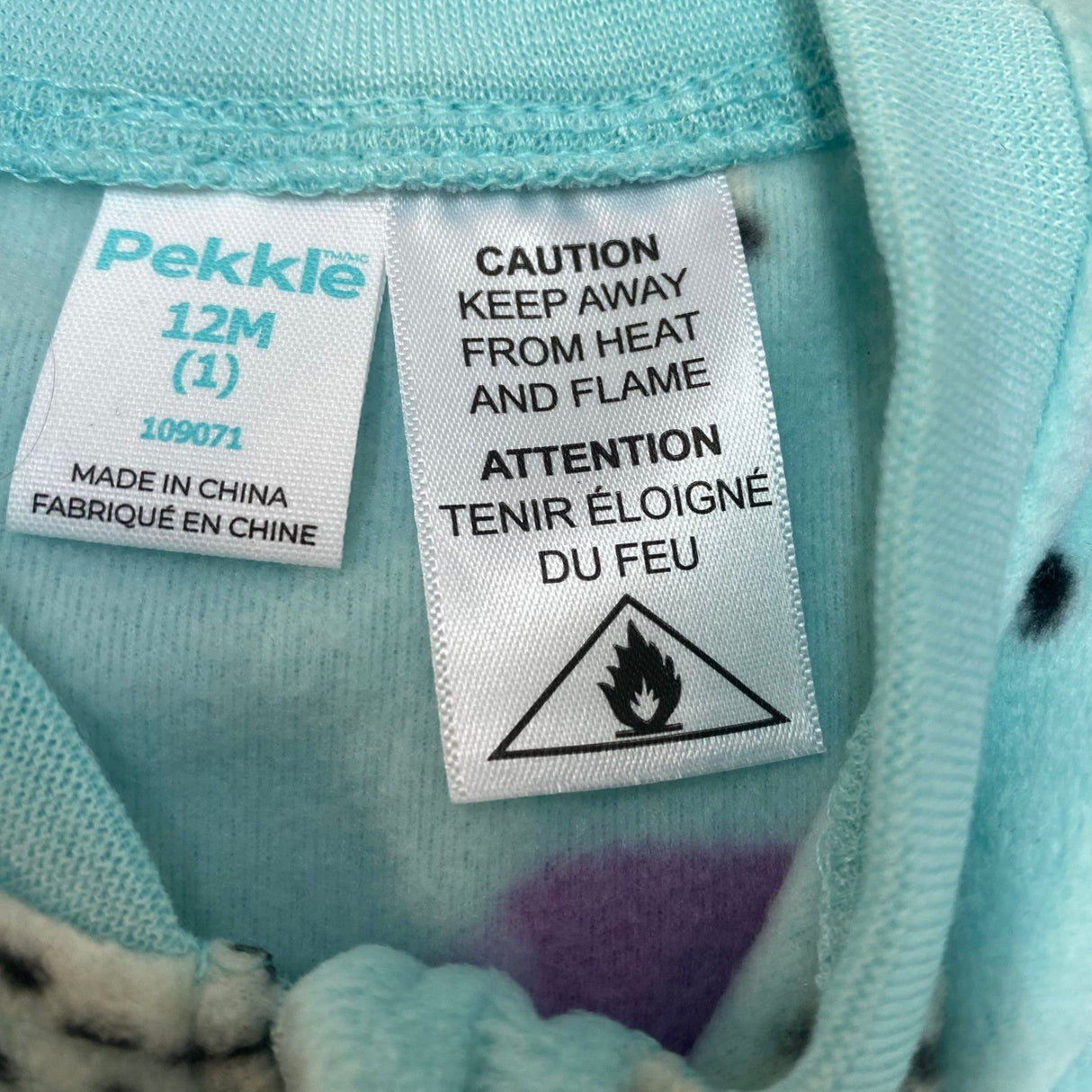 Pekkle Girl's Fleece Sleepsuit - Sheep & Cow - 12 Months SIZE - 1