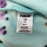 Pekkle Girl's Fleece Sleepsuit - Sheep & Cow - 12 Months SIZE - 1