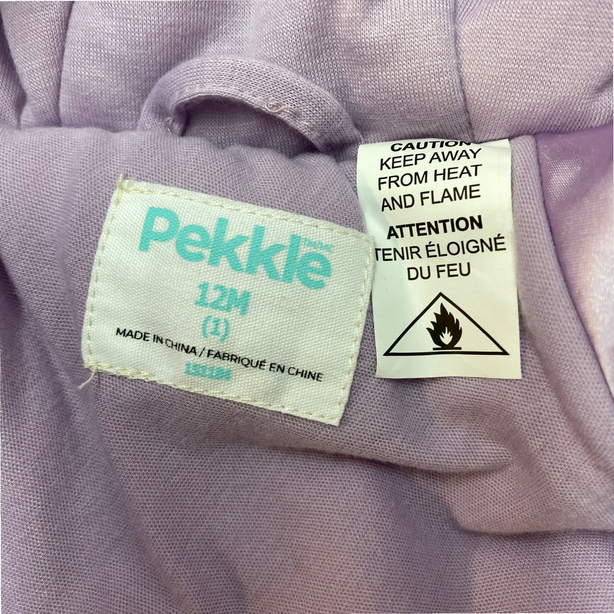 Pekkle Girl's Fluffy Sleepsuit - Purple Kitty - 12 Months SIZE - 1