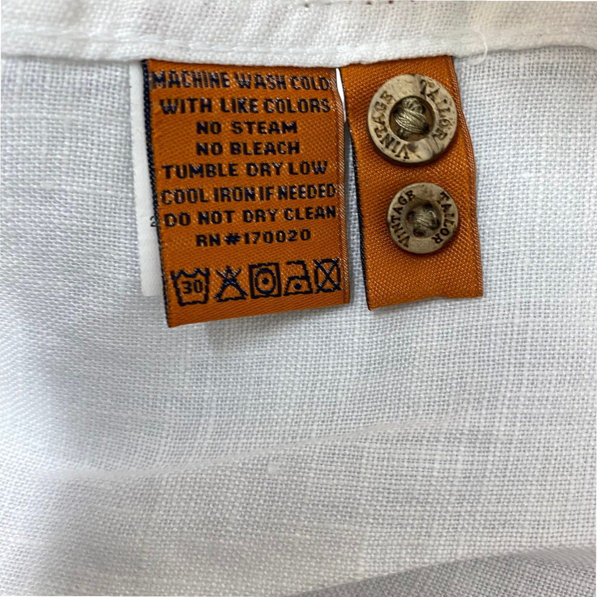 Tailor Vintage Men's Linen Button Up Shirt SIZE - Small