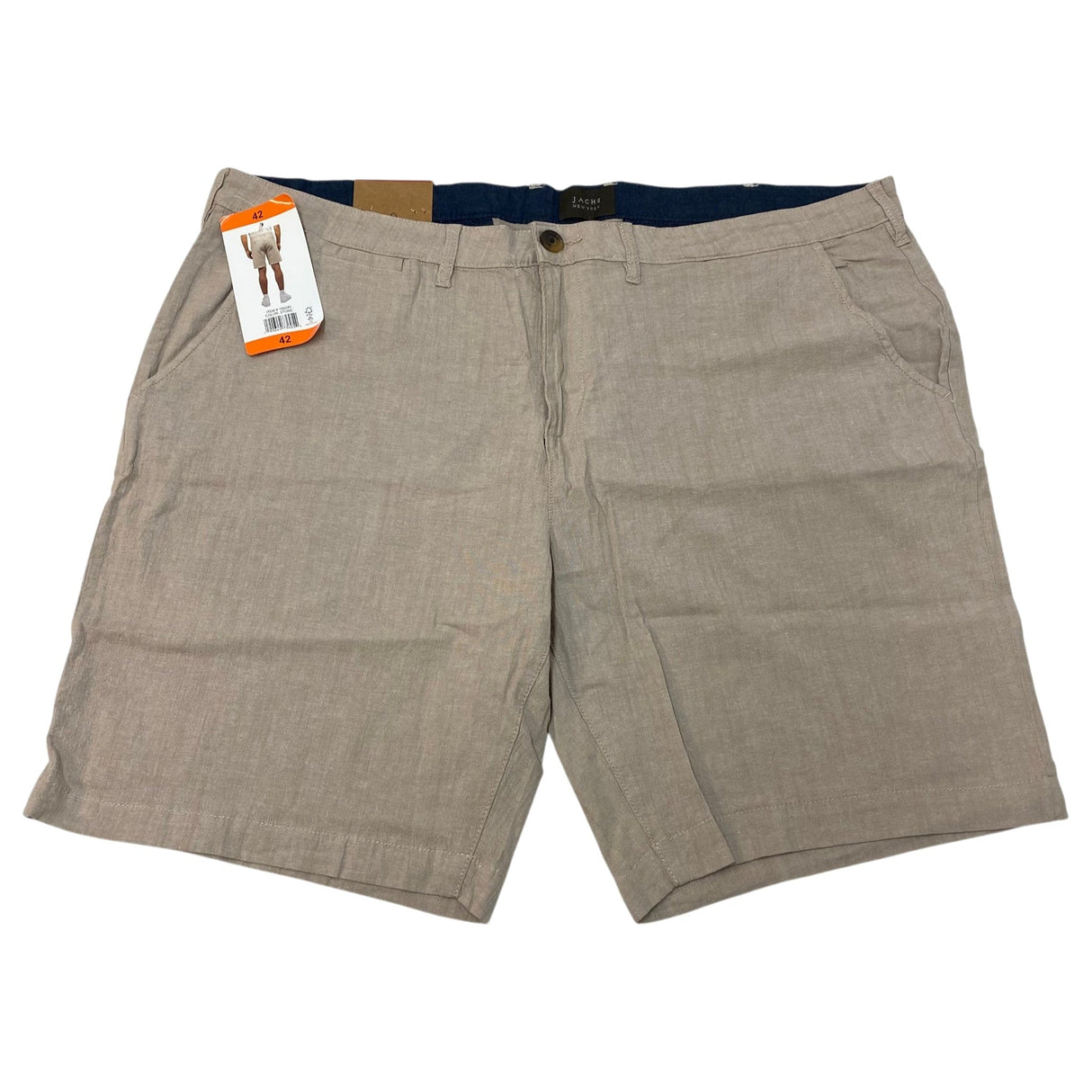 Jachs Men's Chambray Shorts - Stone SIZE - 42