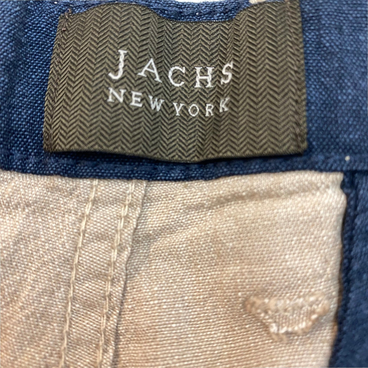 Jachs Men's Chambray Shorts - Stone SIZE - 42