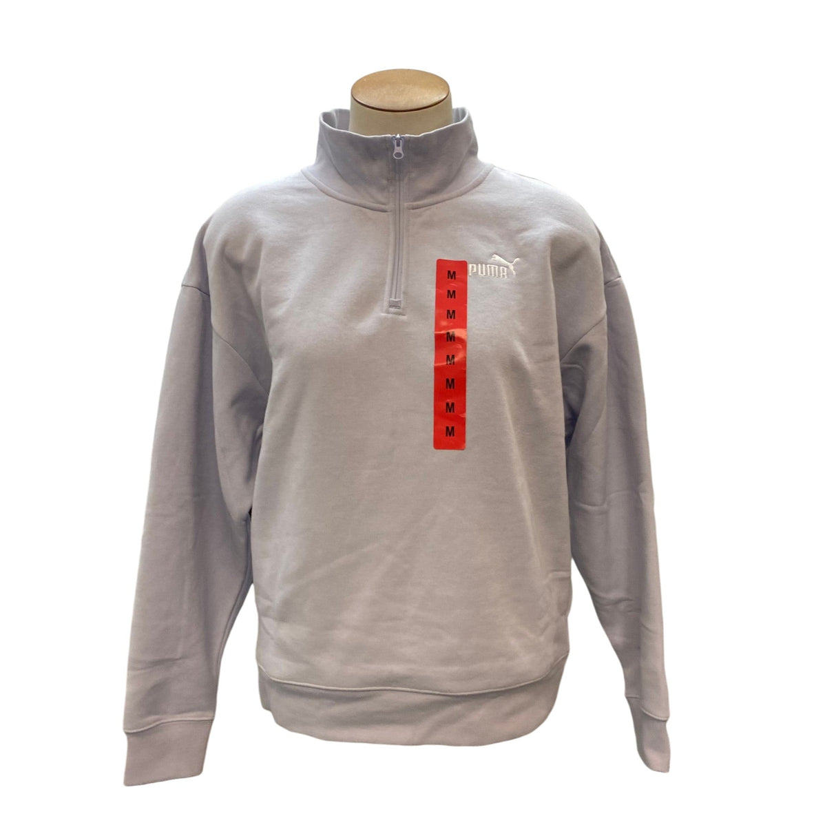 Puma Women's Logo 1/4 Zip Fleece Sweatshirt SIZE - Medium