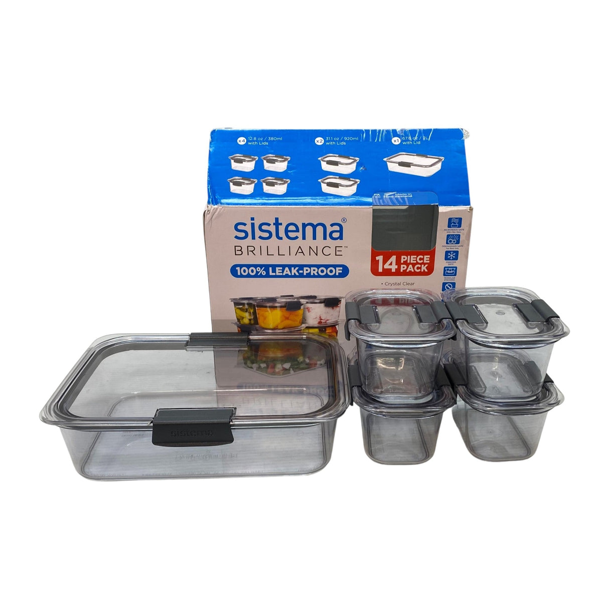 Sistema Brilliance 10 Piece Food Storage Set