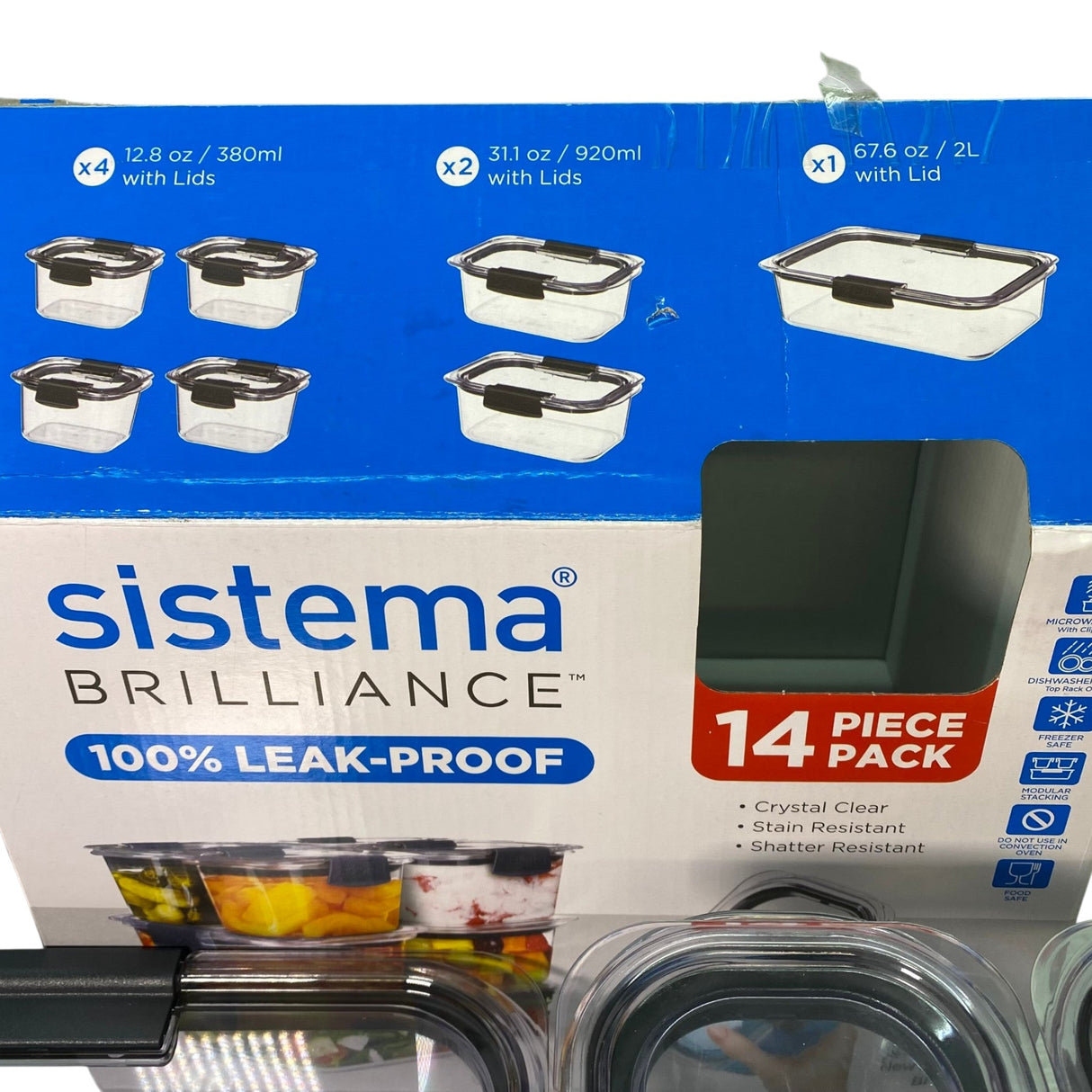 Sistema Brilliance 10 Piece Food Storage Set
