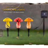 Infinity 3x Glass Mushroom Solar Lights