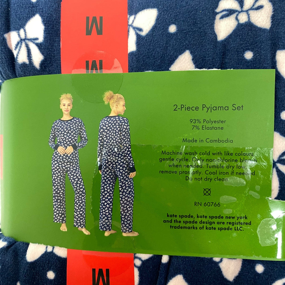 Kate Spade Women's Velour Jogger PJ Set - Bows SIZE - Medium