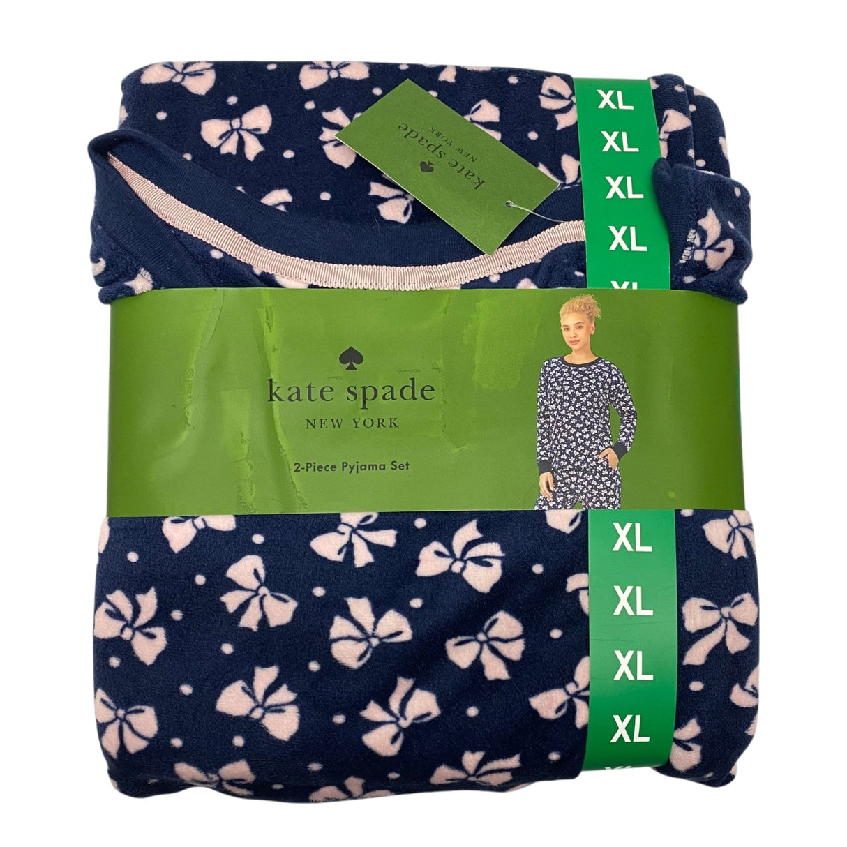 Kate Spade Women's Velour Jogger PJ Set - Bows SIZE - Extra Large