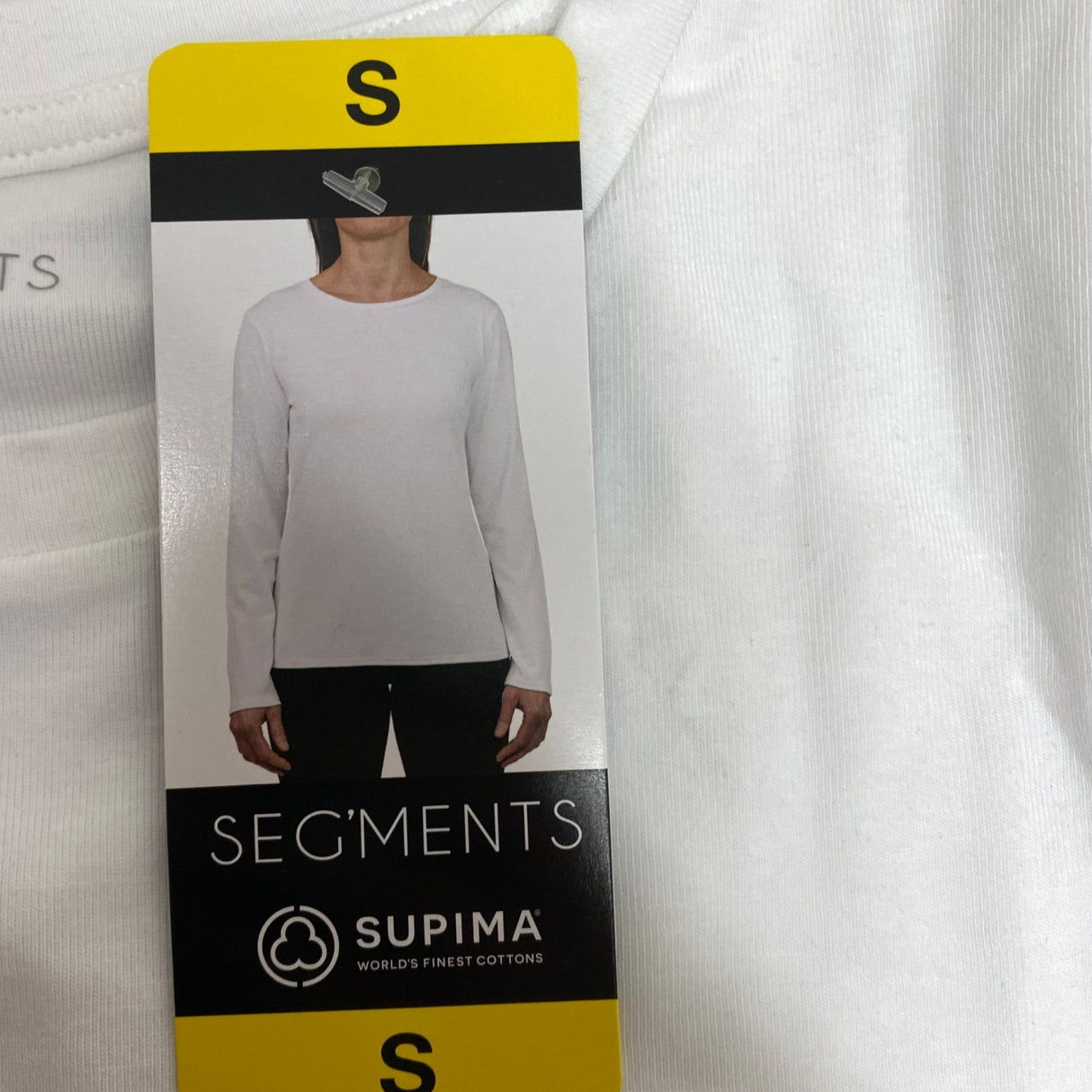 Seg'ments Women's Long Sleeve Supima Cotton Top SIZE - Small