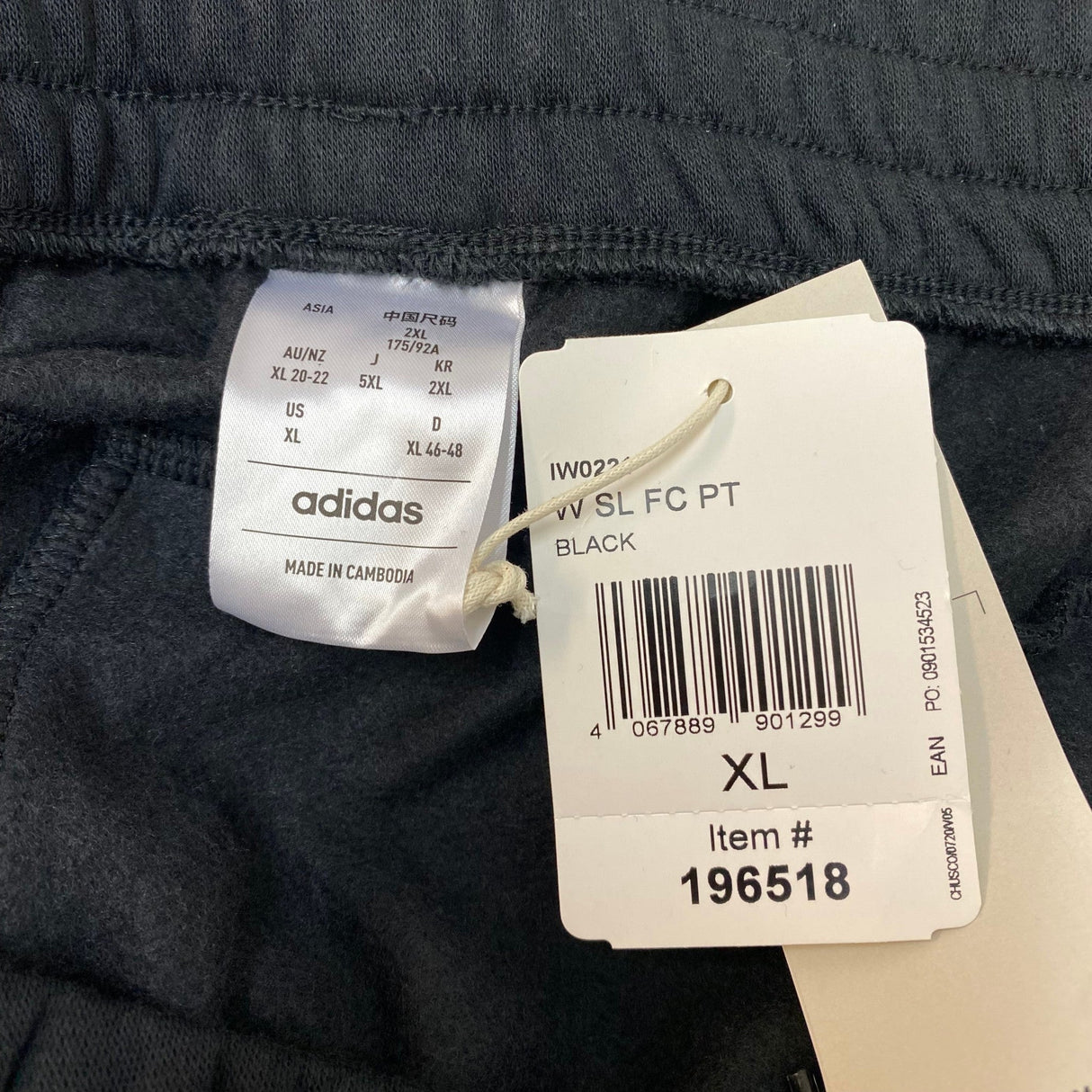 Adidas Women's Small Logo Fleece Pant SIZE - Large