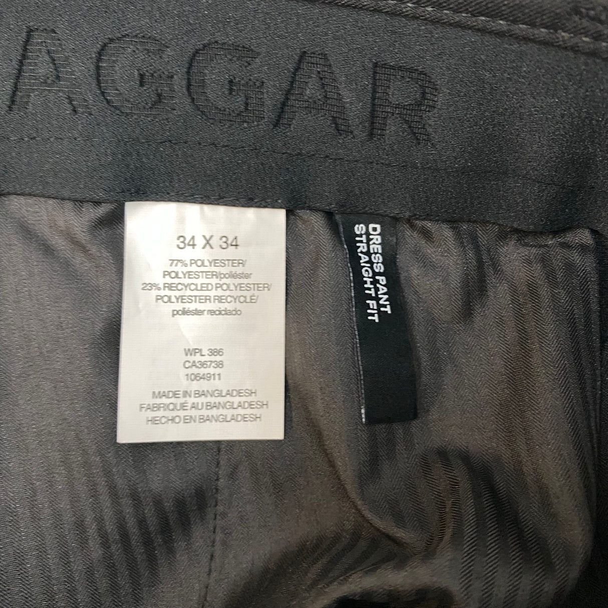 Haggar Men's Straight Fit Dress Pant SIZE - 34