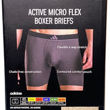 Adidas Men's 3 Pack Active Micro Flex Boxer Briefs SIZE - Extra Large