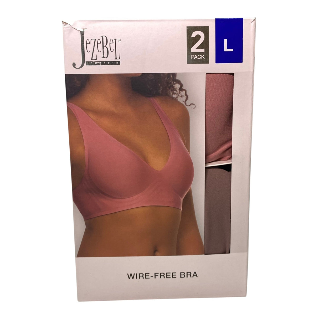 Jezebel 2 Pack Wire-Free Bra - Pink/Mauve SIZE - Large