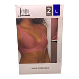 Jezebel 2 Pack Wire-Free Bra - Pink/Mauve SIZE - Large