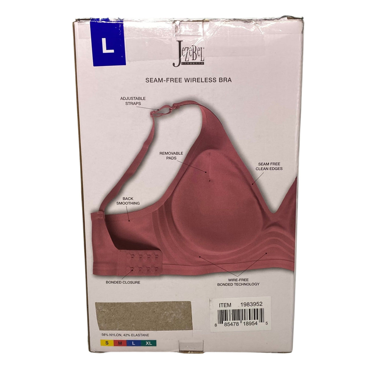 Jezebel 2 Pack Wire-Free Bra - Pink/Mauve SIZE - Large