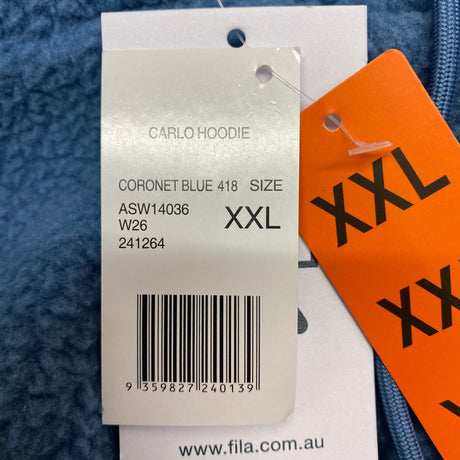 Fila Women's Fleece Carlo Hoodie - Coronet Blue SIZE - XXL