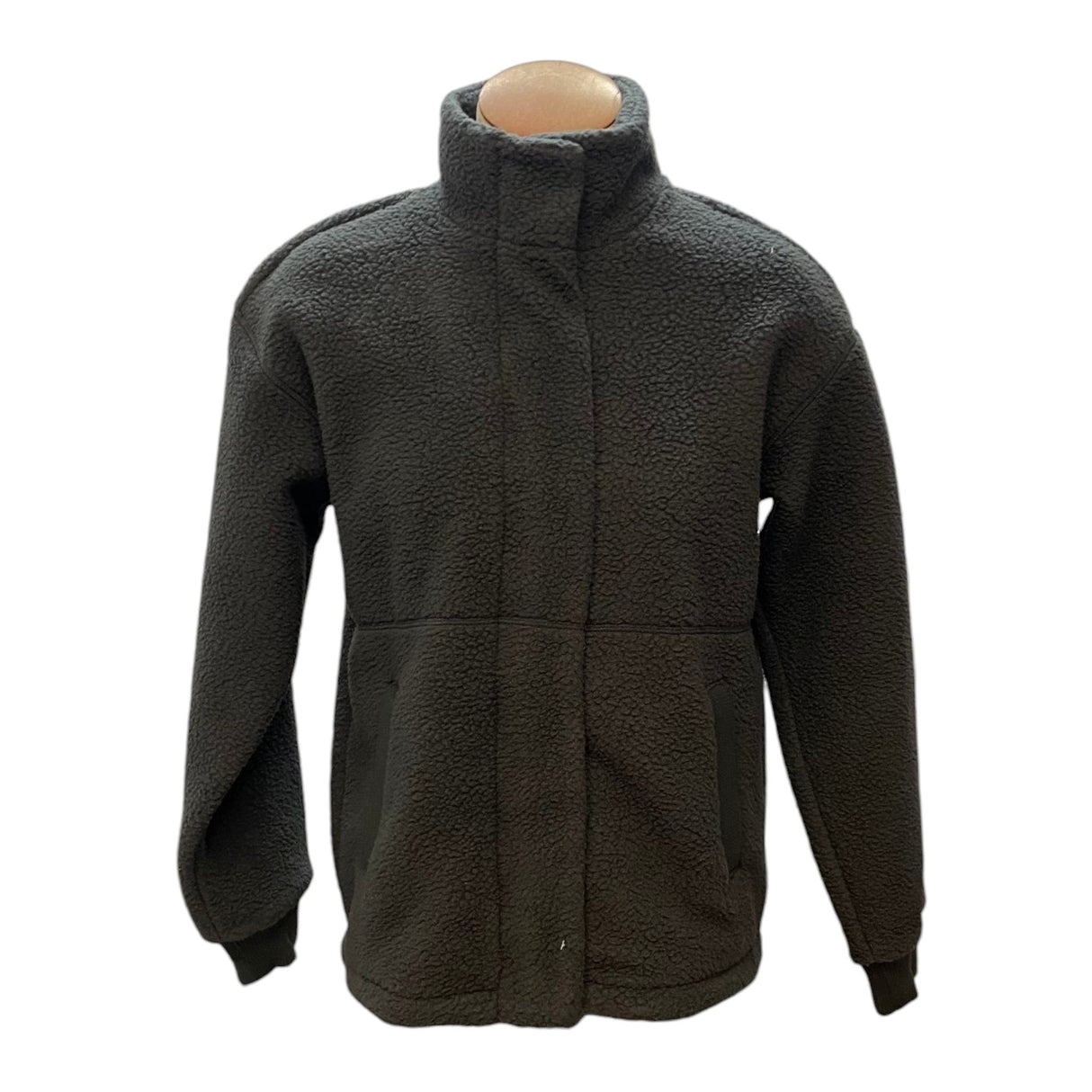 Mondetta Women's Sherpa Full Zip Fleece Jacket - Oyster Black SIZE - Small