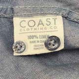 Coast Men's Linen Button Up Shirt SIZE - XXL