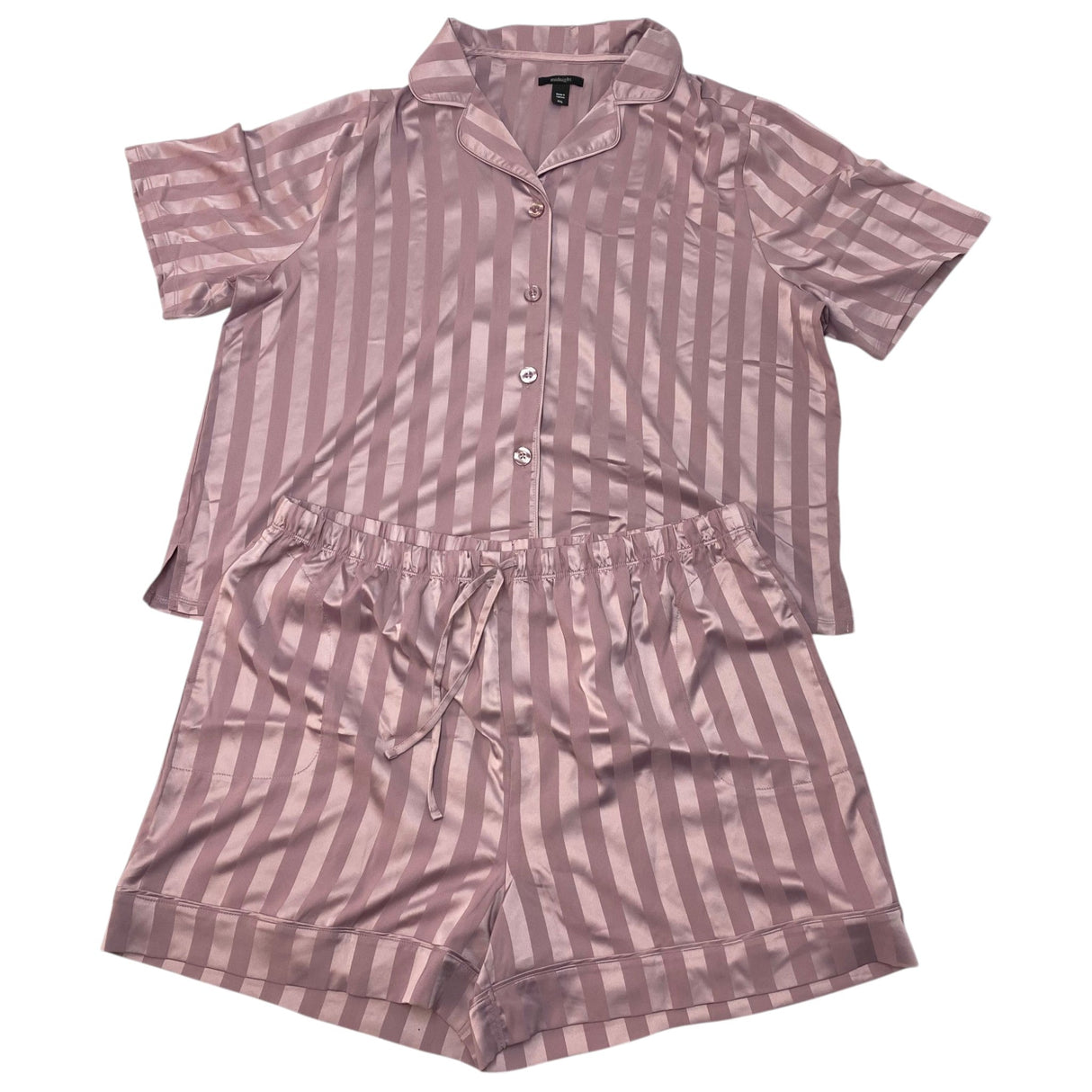 Carole Hochman Women's 2 Piece Satin Summer Pyjamas - Pink SIZE - XXL