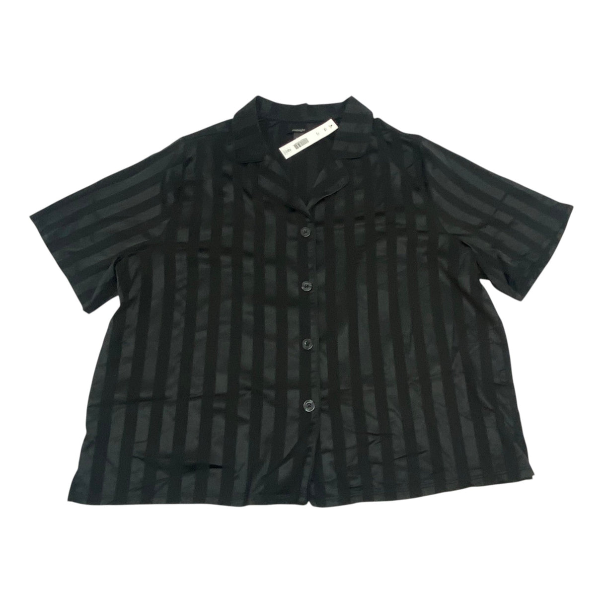 Carole Hochman Women's 2 Piece Satin Summer Pyjamas - Black SIZE - XXL