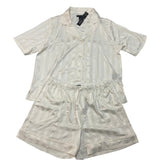 Carole Hochman Women's 2 Piece Satin Summer Pyjamas - White SIZE - Small