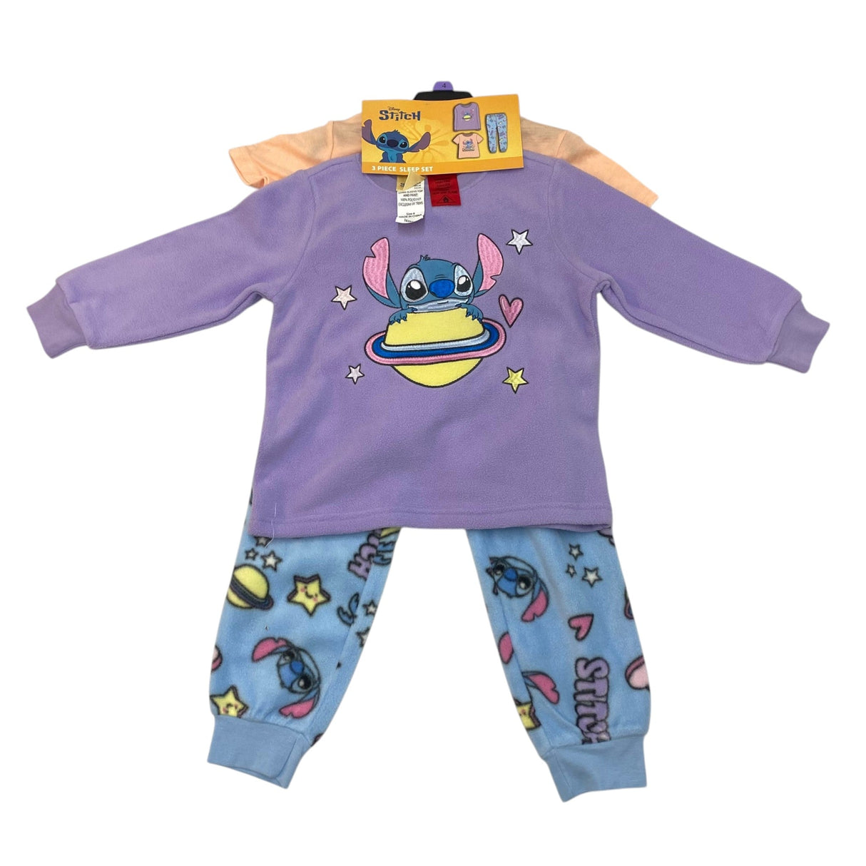 Disney Kid's Stitch 3 Piece Sleep Set - 4 Years SIZE - 4