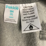 Pekkle Kid's Fleece Sleepsuit - Grey Firetruck - 9 Months SIZE - 9